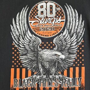 Hot Leathers Shirt Large Black 80th Sturgis Motorcycle Black Hills Rally 2020